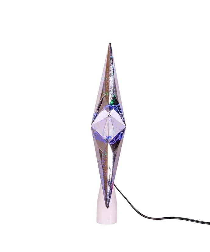 The Christmas Palace 10" 18 LIGHT COLOR CHANGING "MERRY CHRISTMAS" SILVER STAR TREETOP Angels & Toppers 3 The Christmas Palace 10" 18 LIGHT COLOR CHANGING "MERRY CHRISTMAS" SILVER STAR TREETOP Angels & Toppers