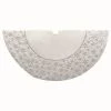 The Christmas Palace Skirts & Stockings 54" WHITE & SILVER SEQUIN SNOWFLAKE TREE SKIRT