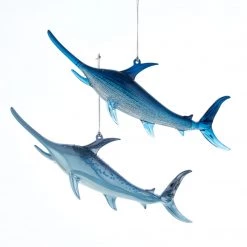 The Christmas Palace 9" SWORDFISH ORNAMENT SET OF 6