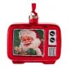 The Christmas Palace 4" GLASS SANTA TV ORNAMENT