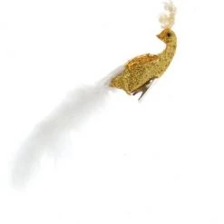 The Christmas Palace 11" GOLD JEWEL BIRD CLIP ORNAMENT SET OF 4 Christmas Ornaments