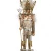 The Christmas Palace 16" HOLLYWOOD NUTCRACKERS PLATINUM & GOLD GLITTERED NUTCRACKER