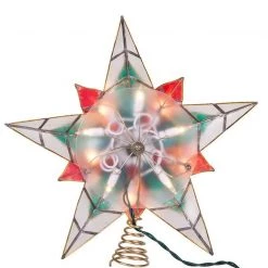The Christmas Palace 11.5" 10-LIGHT CAPIZ GOLD POINSETTIA STAR TREETOP Angels & Toppers 7 The Christmas Palace 11.5