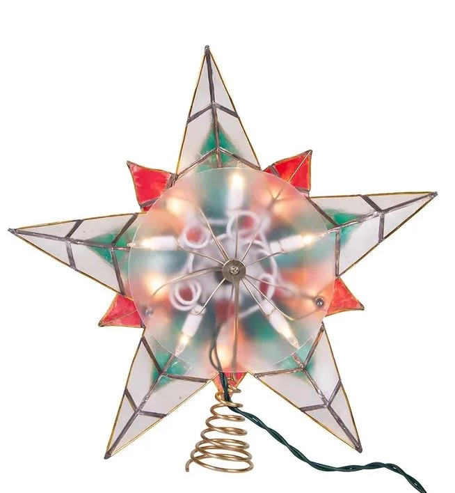 The Christmas Palace 11.5" 10-LIGHT CAPIZ GOLD POINSETTIA STAR TREETOP Angels & Toppers 3 The Christmas Palace 11.5" 10-LIGHT CAPIZ GOLD POINSETTIA STAR TREETOP Angels & Toppers
