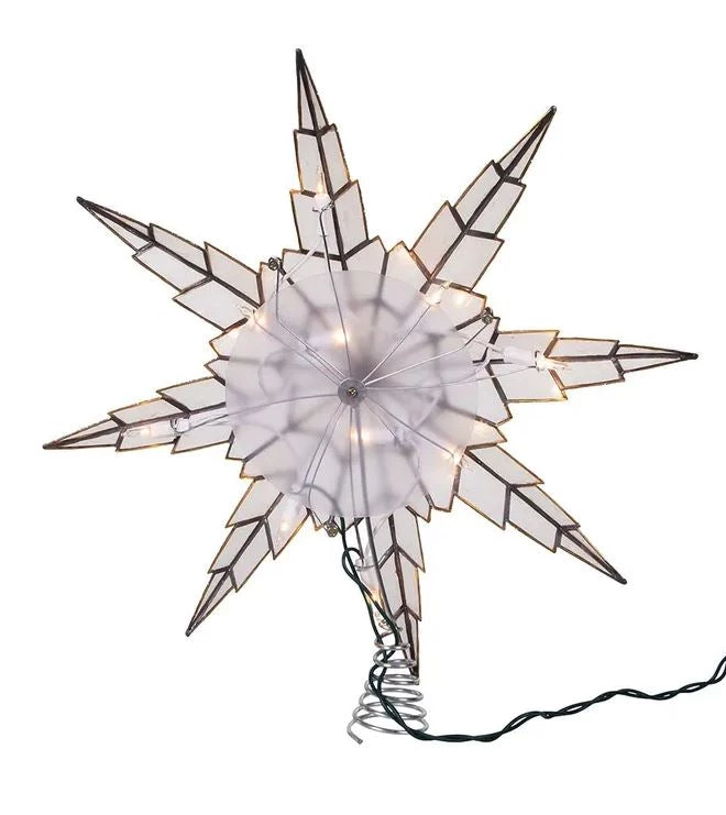 The Christmas Palace 15" CAPIZ SILVER 6 POINT STAR TREE TOPPER Angels & Toppers 2 The Christmas Palace 15" CAPIZ SILVER 6 POINT STAR TREE TOPPER Angels & Toppers
