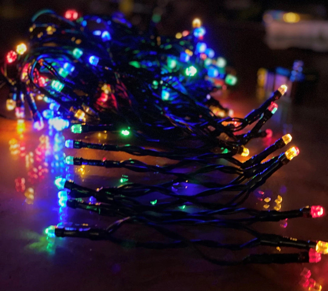 The Christmas Palace CHRISTMAS LIGHTS 60 FT 240 LED MULTI COLOR BLACK WIRE BATTERY OPERATED 2 The Christmas Palace CHRISTMAS LIGHTS 60 FT 240 LED MULTI COLOR BLACK WIRE BATTERY OPERATED