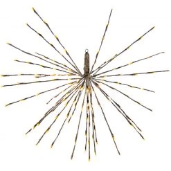 The Christmas Palace 160 LED WARM WHITE FLASHING POLESTAR SILVER CORDED Crystal Elegance