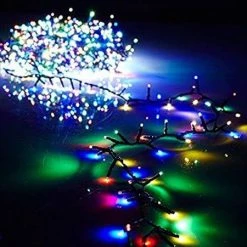 The Christmas Palace CHRISTMAS LIGHTS 52 FT COMPACT 750 LED COLOR CHANGE GREEN WIRE 8 FUNCTION TWINKLE