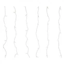 The Christmas Palace CHRISTMAS LIGHTS 5 FT X 6 FT 200 LED WARM WHITE CURTAIN TRANSPARENT WIRE 8 FUNCTION TWINKLE
