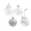 The Christmas Palace 3" GLASS IRIDESCENT ASSORTED ORNAMENT SET OF 12