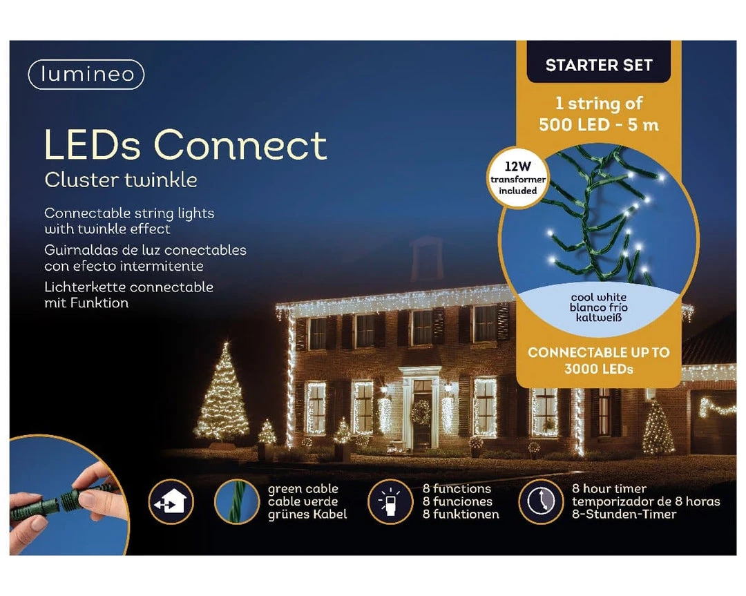 The Christmas Palace 16 FT CLUSTER STARTER SET COOL WHITE WITH 1 STRING OF 500 LED LIGHTS TRANSFORMER Pretty In Pink 3 The Christmas Palace 16 FT CLUSTER STARTER SET COOL WHITE WITH 1 STRING OF 500 LED LIGHTS TRANSFORMER Pretty In Pink