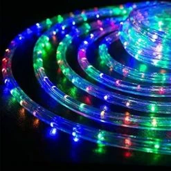 The Christmas Palace 33 FT 200 LED MULTI COLOR ROPE LIGHT WITH 8 FUNCTION TWINKLE