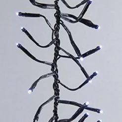 The Christmas Palace CHRISTMAS LIGHTS 112 FT COMPACT 1500 LED COOL WHITE BROWN WIRE 8 FUNCTION TWINKLE