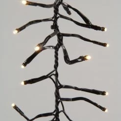 The Christmas Palace CHRISTMAS LIGHTS 112 FT COMPACT 1500 LED WARM WHITE BROWN WIRE 8 FUNCTION TWINKLE