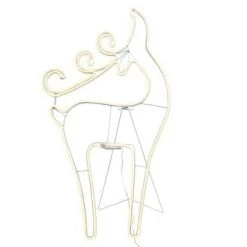 The Christmas Palace 3 FT X 6 FT LED WARM WHITE NEON FLEX DEER FIGURINE Outdoor LED