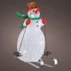 The Christmas Palace 34" 200 LED COOL WHITE OUTDOOR SKIING SNOWMAN ACRYLIC Outdoor LED