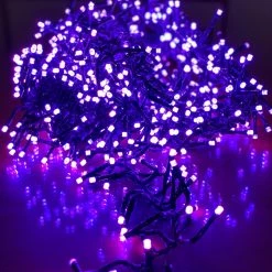 The Christmas Palace 20 FT CLUSTER 768 LED COLOR CHANGE GREEN WIRE 8 FUNCTION TWINKLE