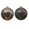 The Christmas Palace Christmas Ornaments 4" SILVER & NIGHT BLUE DECO BALL ORNAMENT SET OF 12