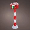 The Christmas Palace 37" 60 LED COOL WHITE BATTERY OPERATED OUTDOOR RED MAILBOX ACRYLIC