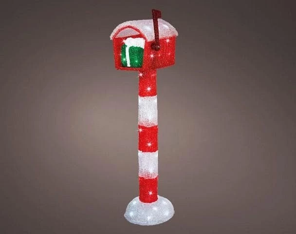 The Christmas Palace 37" 60 LED COOL WHITE BATTERY OPERATED OUTDOOR RED MAILBOX ACRYLIC 1 The Christmas Palace 37" 60 LED COOL WHITE BATTERY OPERATED OUTDOOR RED MAILBOX ACRYLIC