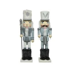 The Christmas Palace 15" LIGHT BLUE NUTCRACKER SET OF 2