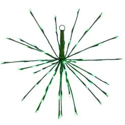 The Christmas Palace CHRISTMAS LIGHTS 72 LED GREEN FLASHING POLESTAR GREEN CORDED