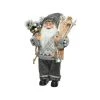 The Christmas Palace Santas 12" GREY SANTA WITH GIFT BAG & SKIS