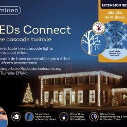 The Christmas Palace 39 FT CASCADE EXTENSION SET COOL WHITE WITH 6 STRINGS OF 480 LED LIGHTS