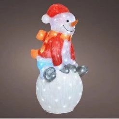 The Christmas Palace Outdoor LED 28" 100 COOL WHITE LED SNOWMAN OUTDOOR ACRYLIC