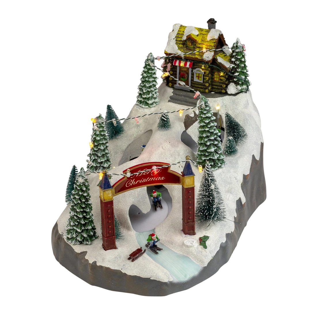 The Christmas Palace 14.5" ANIMATED SKI RESORT BATTERY OPERATED 1 The Christmas Palace 14.5" ANIMATED SKI RESORT BATTERY OPERATED
