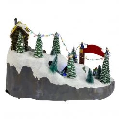 The Christmas Palace 14.5" ANIMATED SKI RESORT BATTERY OPERATED