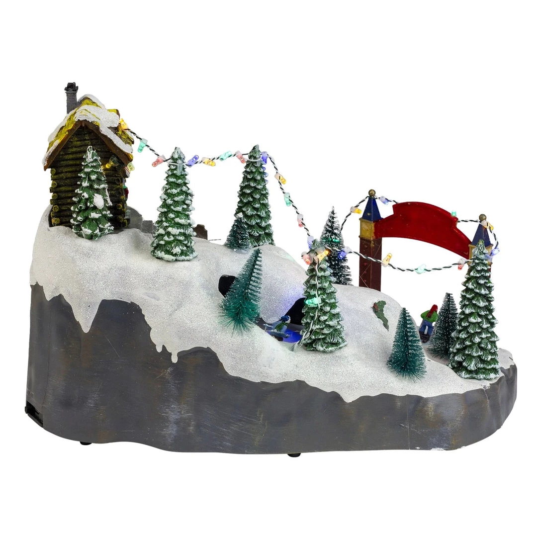 The Christmas Palace 14.5" ANIMATED SKI RESORT BATTERY OPERATED 2 The Christmas Palace 14.5" ANIMATED SKI RESORT BATTERY OPERATED
