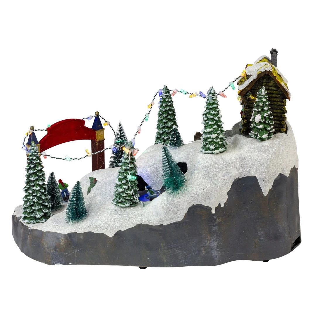 The Christmas Palace 14.5" ANIMATED SKI RESORT BATTERY OPERATED 3 The Christmas Palace 14.5" ANIMATED SKI RESORT BATTERY OPERATED