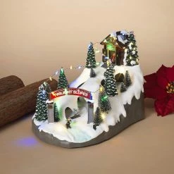 The Christmas Palace 14.5" ANIMATED SKI RESORT BATTERY OPERATED 7 The Christmas Palace 14.5