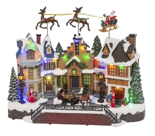 The Christmas Palace 14.5" ANIMATED MUSICAL VILLAGE BATTERY OPERATED 1 The Christmas Palace 14.5" ANIMATED MUSICAL VILLAGE BATTERY OPERATED