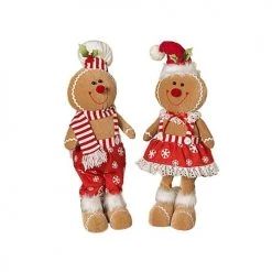 The Christmas Palace 20" STANDING GINGERBREAD BOY & GIRL SET