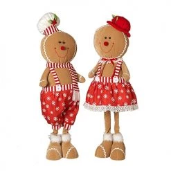 The Christmas Palace 33" GINGERBREAD PLUSH SET OF BOY & GIRL