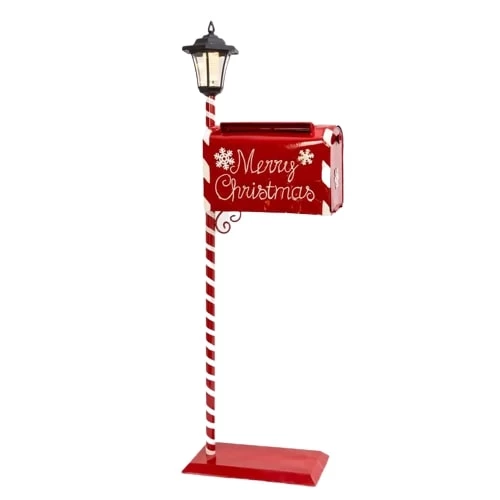 The Christmas Palace OVERSIZED DECOR 4 FT HOLIDAY MAIL BOX WITH SOLAR LIGHT LANTERN 1 The Christmas Palace OVERSIZED DECOR 4 FT HOLIDAY MAIL BOX WITH SOLAR LIGHT LANTERN