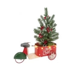 The Christmas Palace Table Tops 22" SCOOTER WITH CHRISTMAS TREE BATTERY OPERATED