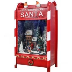 The Christmas Palace 25" RED SANTA LETTER MAILBOX WITH LIGHTS & MUSIC 5 The Christmas Palace 25
