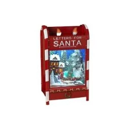 The Christmas Palace 25" RED SANTA LETTER MAILBOX WITH LIGHTS & MUSIC