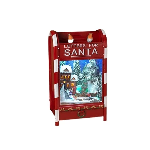 The Christmas Palace 25" RED SANTA LETTER MAILBOX WITH LIGHTS & MUSIC 2 The Christmas Palace 25" RED SANTA LETTER MAILBOX WITH LIGHTS & MUSIC