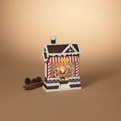 The Christmas Palace Water Lanterns 10" BATTERY OPERATED CANDY SHOP WATER GLOBE