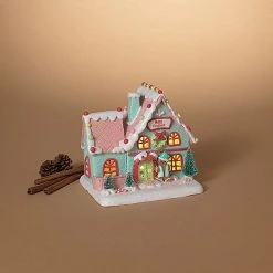 The Christmas Palace Table Tops 7" PASTEL GINGERBREAD HOUSE