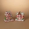 The Christmas Palace 9" BATTERY OPERATED GINGERBREAD HOUSES ASSORTED SET OF 2