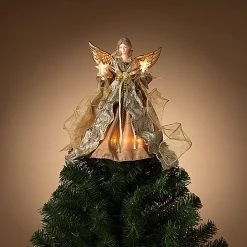 The Christmas Palace Angels & Toppers 14" GOLD ANGEL TREE TOPPER
