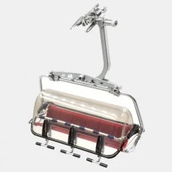 The Christmas Palace 4" RED & GREY 6 SEATER LIFT CHAIR 1:32 SCALE