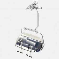 The Christmas Palace Animated Accessories 5" BLUE & SILVER 4 SEATER LIFT CHAIR 1:32 SCALE