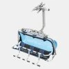 The Christmas Palace 5" BLUE & SILVER 6 PERSON LIFT CHAIR 1:32 SCALE