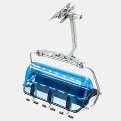 The Christmas Palace 5" BLUE & SILVER 6 PERSON LIFT CHAIR 1:32 SCALE